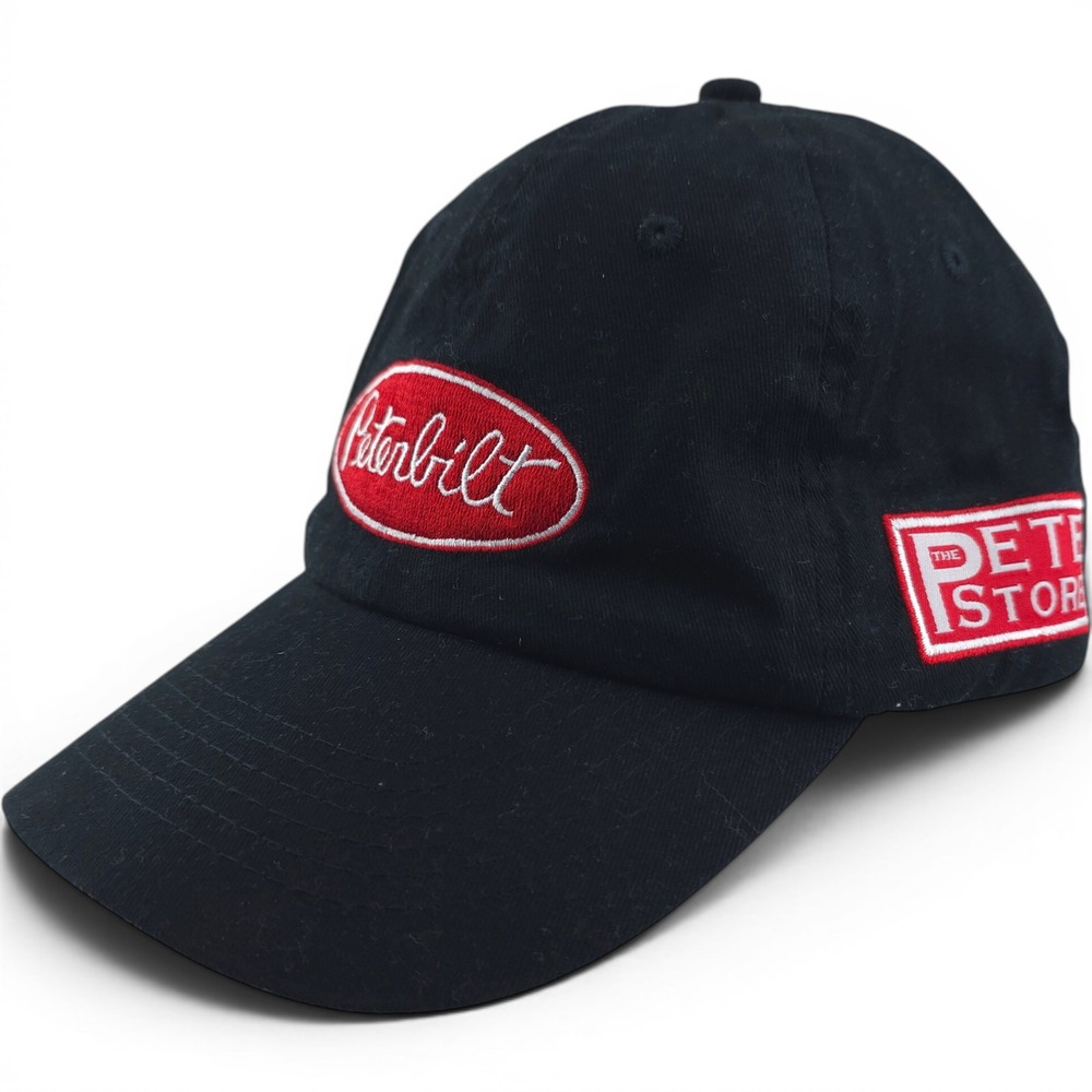 Peterbilt The Pete Store Hat Baseball Cap Mens Adjustable Black Embroidered Logo